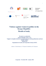 Violence against women in politics in the Kyrgyz Republic: Results of study