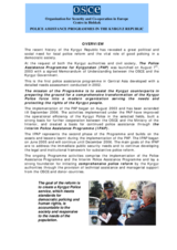 Brochure on Police Assistance Programme in Kyrgyzstan