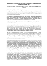 Opening remarks by Ambassador Andrew Tesoriere, Head of the OSCE Centre in Bishkek