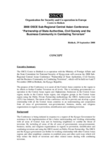 Concept: 2008 OSCE Sub-Regional Central Asian Conference on combating terrorism