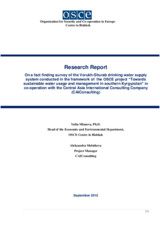 Research report on a survey of the Vorukh-Shurab drinking water supply system