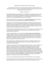 Remarks by Ambassador Andrew Tesoriere, Head of the OSCE Centre in Bishkek