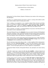 Remarks by Ambassador Andrew Tesoriere, Head of the OSCE Centre in Bishkek