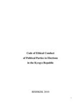 Code of conduct for political parties in elections in the Kyrgyz Republic
