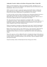 Speech by Ambassador Andrew Tesoriere, Head of the OSCE Centre in Bishkek