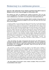 Democracy is a continuous process