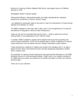 Speech by Ambassador Andrew Tesoriere, Head of the OSCE Centre in Bishkek