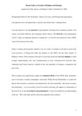 Speech by Ambassador Andrew Tesoriere, Head of the OSCE Centre in Bishkek