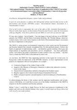 Speech by Ambassador Andrew Tesoriere, Head of the OSCE Centre in Bishkek