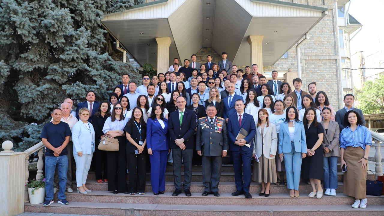 Staff members gather for a group photo with the newly appointed Ambassador marking the beginning of his tenure.